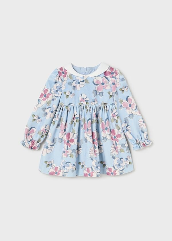 Baby velvet print dress