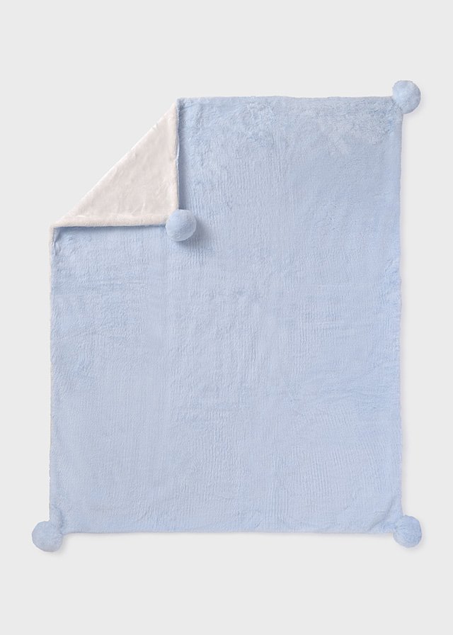 Baby pompom blanket