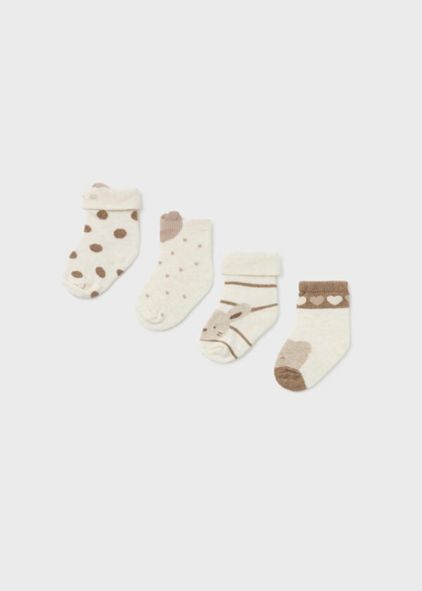 Newborn 4 pack socks organic cotton