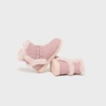 Baby faux fur ankle boots recycled cotton