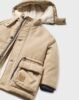 Baby parka with detachable hood