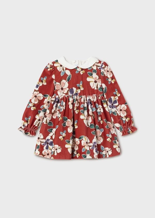 Baby velvet print dress