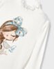 Girl print mock neck T-shirt