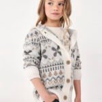 Girl jacquard cardigan