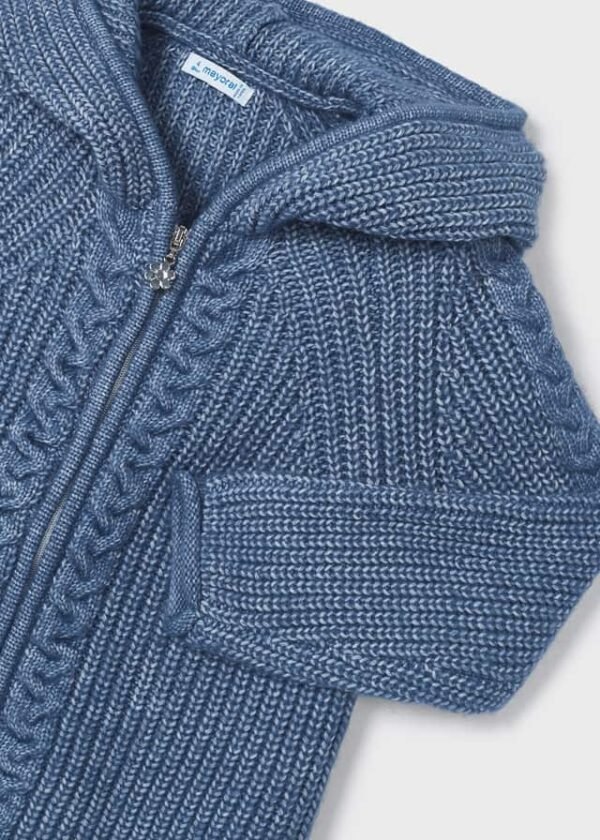 Girl tricot cardigan with hood