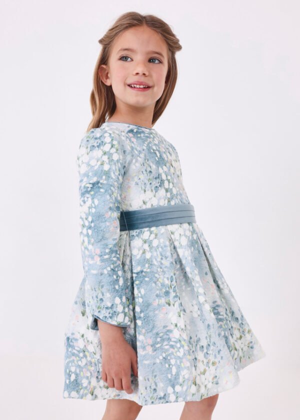 Girl jacquard print dress