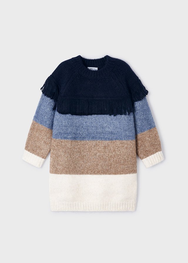 Girl tricot dress recycled polyester