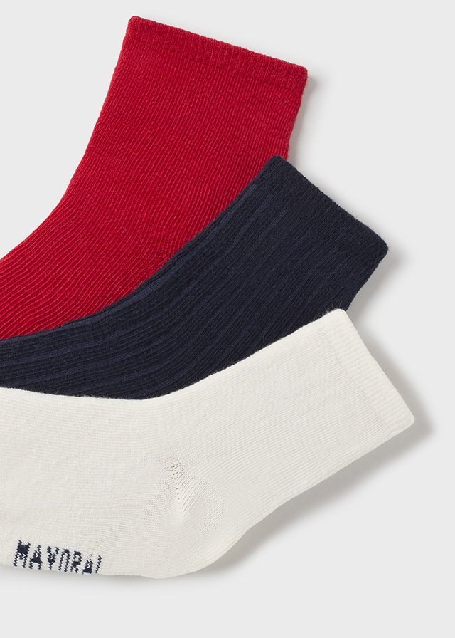 13-10522-085-L-5 ECOFRIENDS set of 3 plain socks baby boy