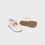 Baby pompom ballet flats sustainable leather