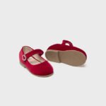 Baby velvet ballet flats sustainable leather