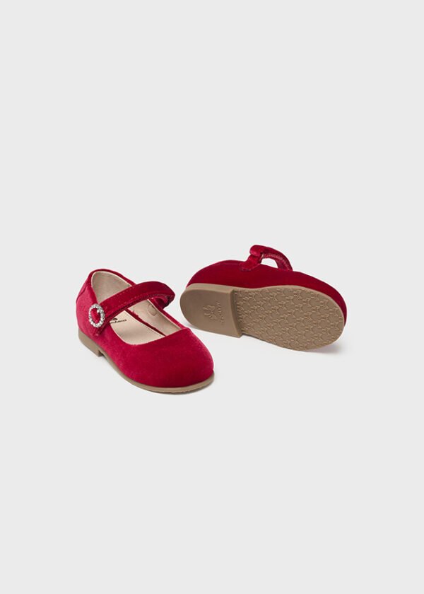 Baby velvet ballet flats sustainable leather