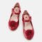 Girl pompom ballet flats sustainable leather