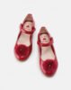 Girl pompom ballet flats sustainable leather