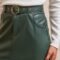 Midi skirt leather