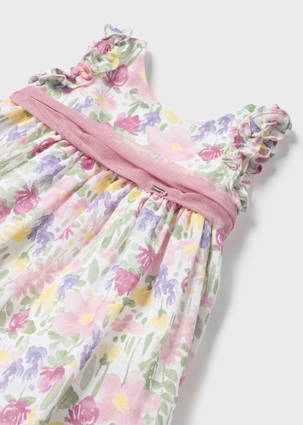 Baby Tulle Belted Floral Dress