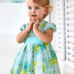 Baby floral linen dress