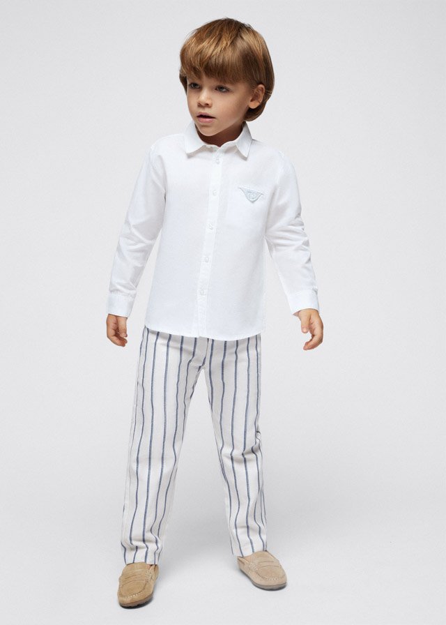 Boy Striped Tailored Chinos