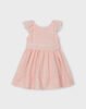 Girl Dress with Linen Bow