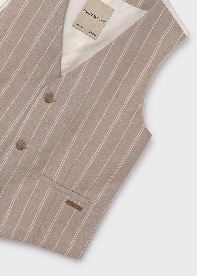 Boy Formal Linen Waistcoat