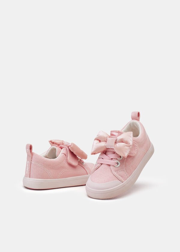 Baby Bow Canvas Trainers