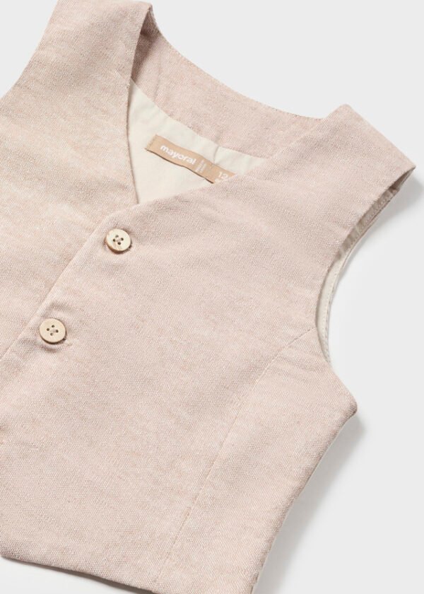 Baby Formal Linen Waistcoat