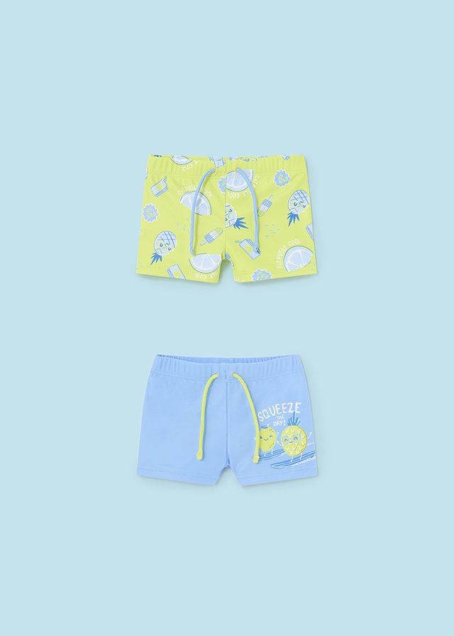 2 piece print swim shorts