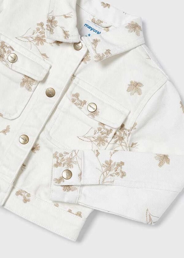 Girl embroidered twill jacket