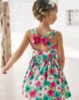 Girl Floral Back Bow Dress