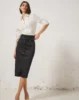 Midi skirt buttons front