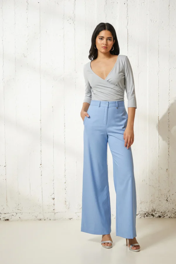 Wide pants lurex stripes