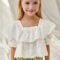 Girl Embroidered Ruffle Blouse