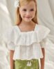 Girl Embroidered Ruffle Blouse