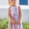 Girl Striped Linen Dress