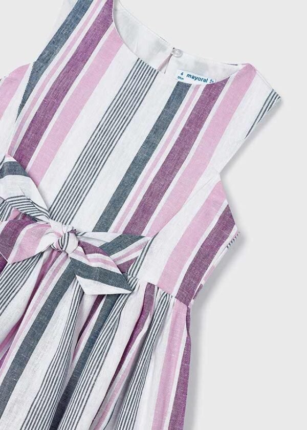 Girl Striped Linen Dress