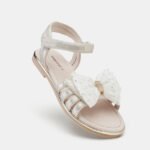 Girl Bow Sandals Sustainable Leather