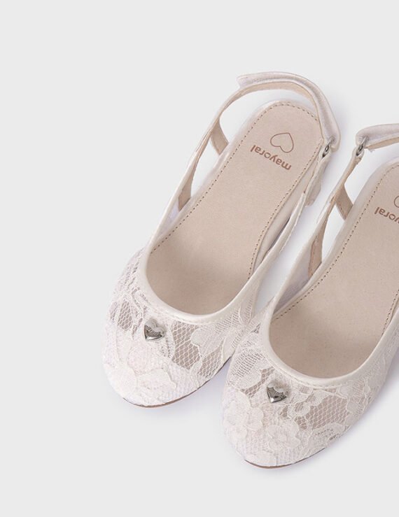 Girl Lace Ballet Flats Sustainable Leather