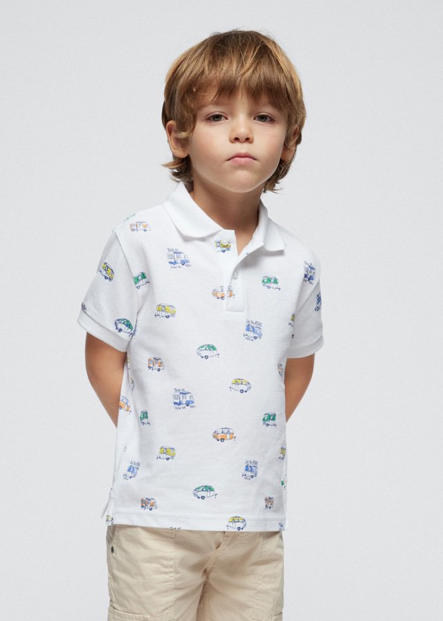 Boy Print Polo Shirt Better Cotton