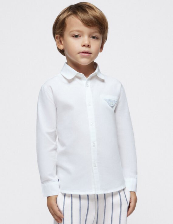 Boy Long Sleeved Linen Shirt