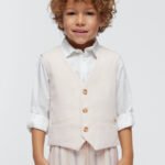 Linen dressy vest boy