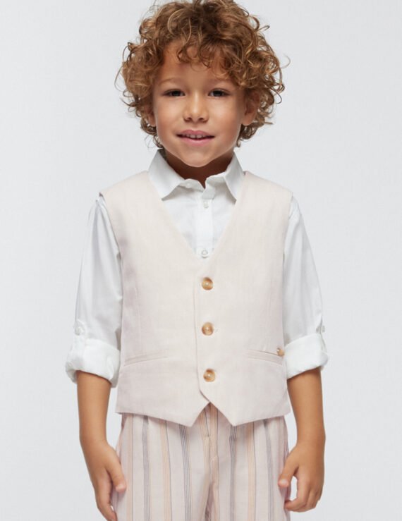 Linen dressy vest boy