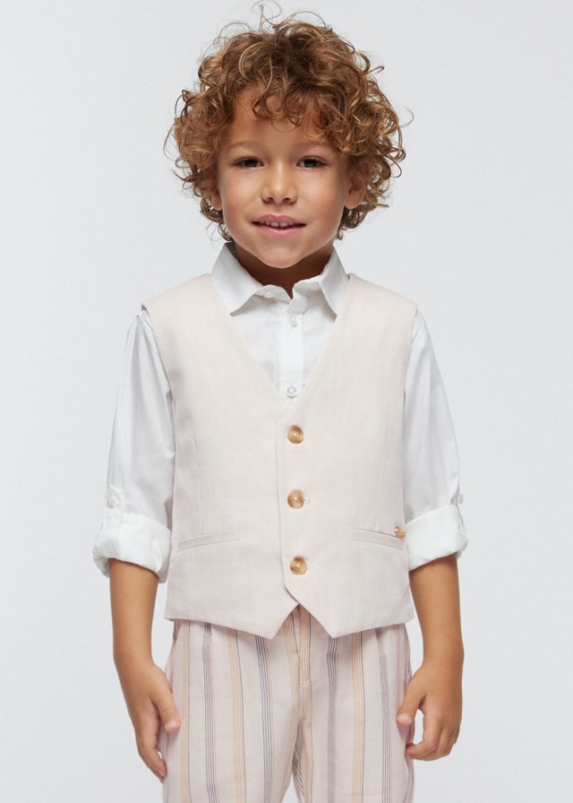 Linen dressy vest boy