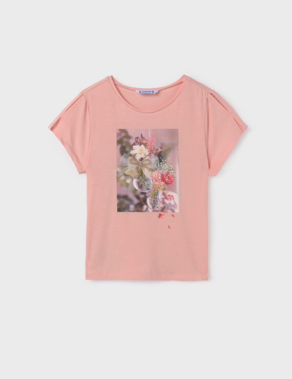 Girl Flower Print T-Shirt