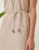 Linen dress high neck