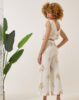 Linen embroidery pants set