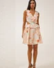 Short dress flower print cut out