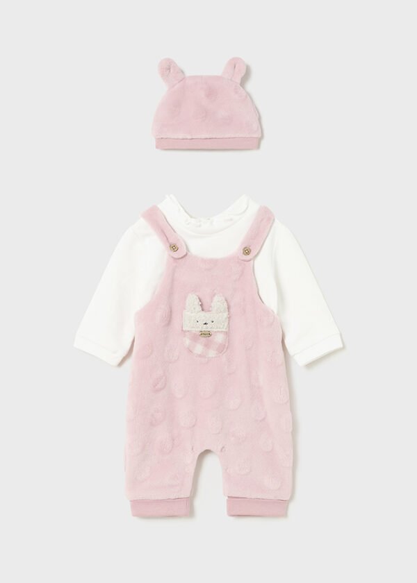 Newborn Girl Romper and Hat with Ears