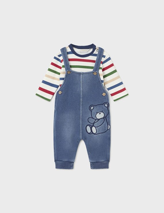 Newborn Boy Dungarees and T-Shirt Set