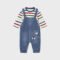 Newborn Boy Dungarees and T-Shirt Set