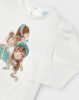 Girl print mock neck T-shirt