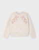 Girl Embroidered Flower Jumper